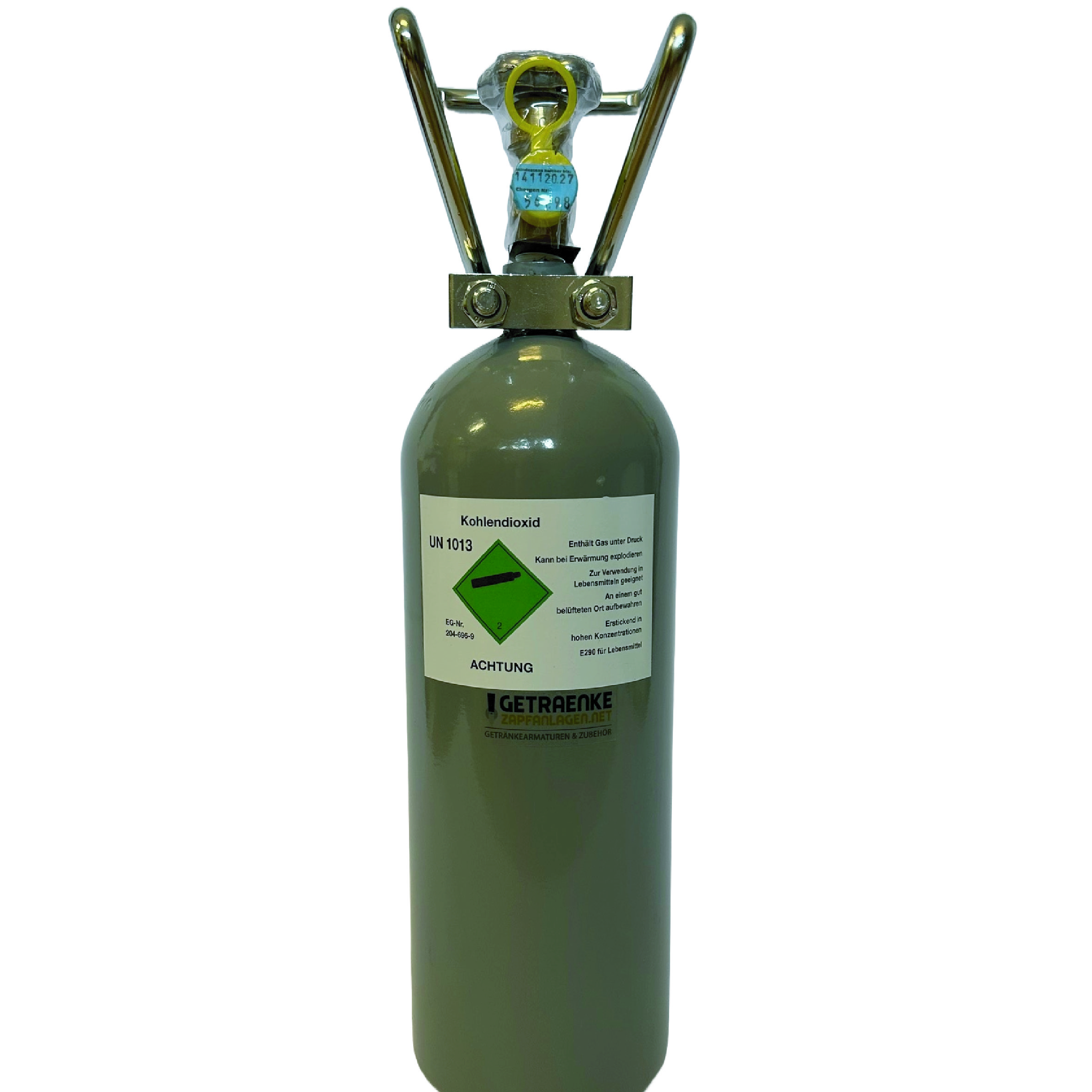 Butelka Co2 2.0 kg do dystrybutora piwa, napełniona Butelka Co2 2.0 kg do dystrybutora piwa, napełniona