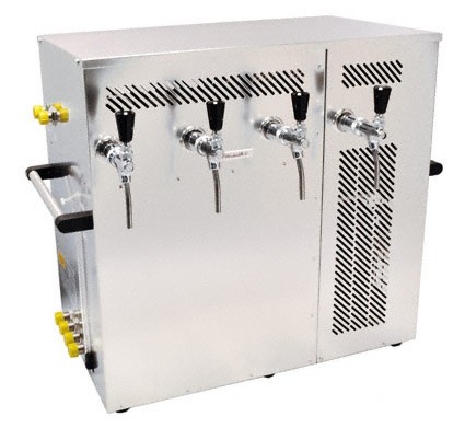 Urządzenie do chłodzenia na mokro, 4 linie, 200 litrów/h Kombinacja urządzenia chłodzącego, chłodzenie z odprowadzaniem wody i chłodzenie przelotowe w jednym urządzeniu Bit